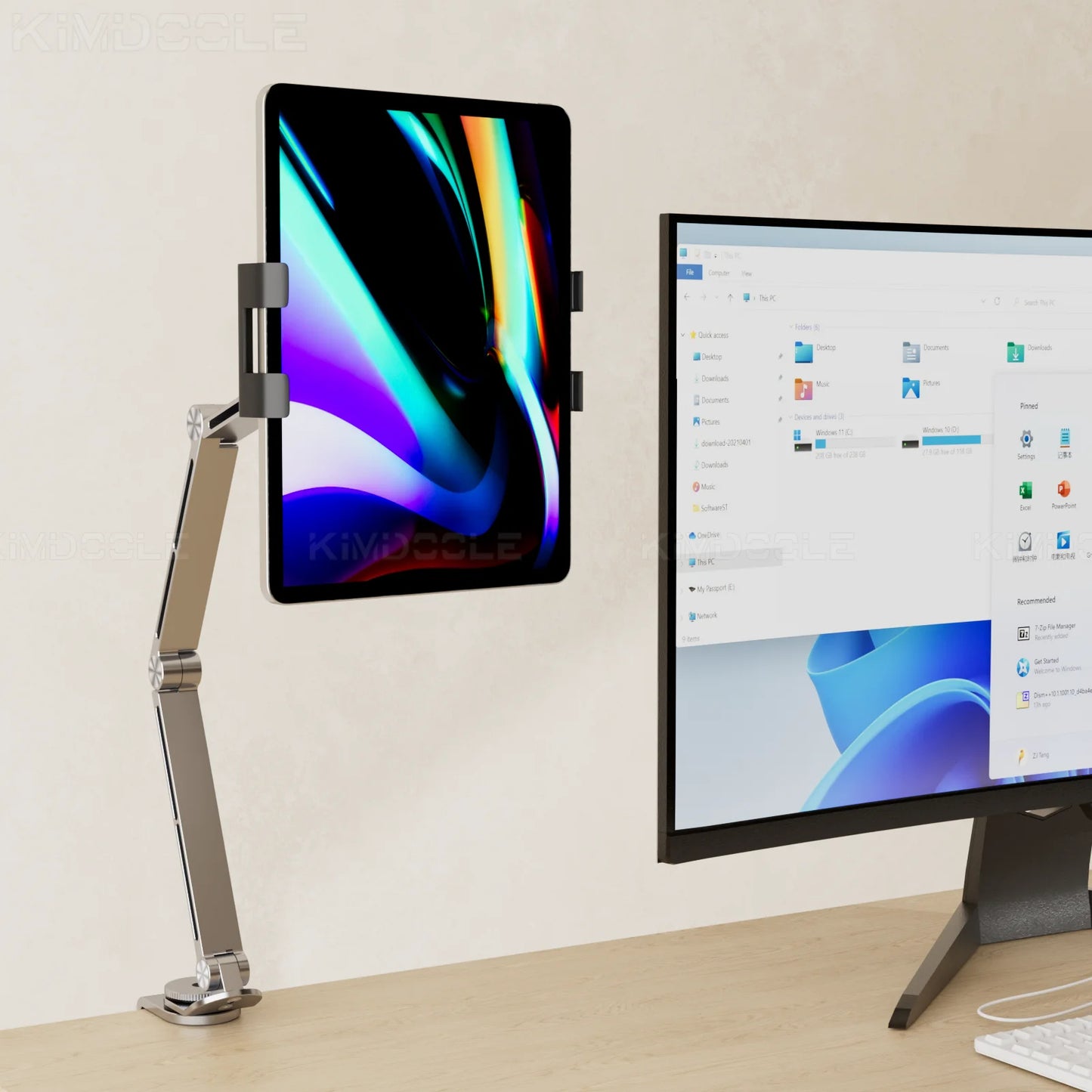 360度自由調整!高耐久タブレット&スマホスタンド